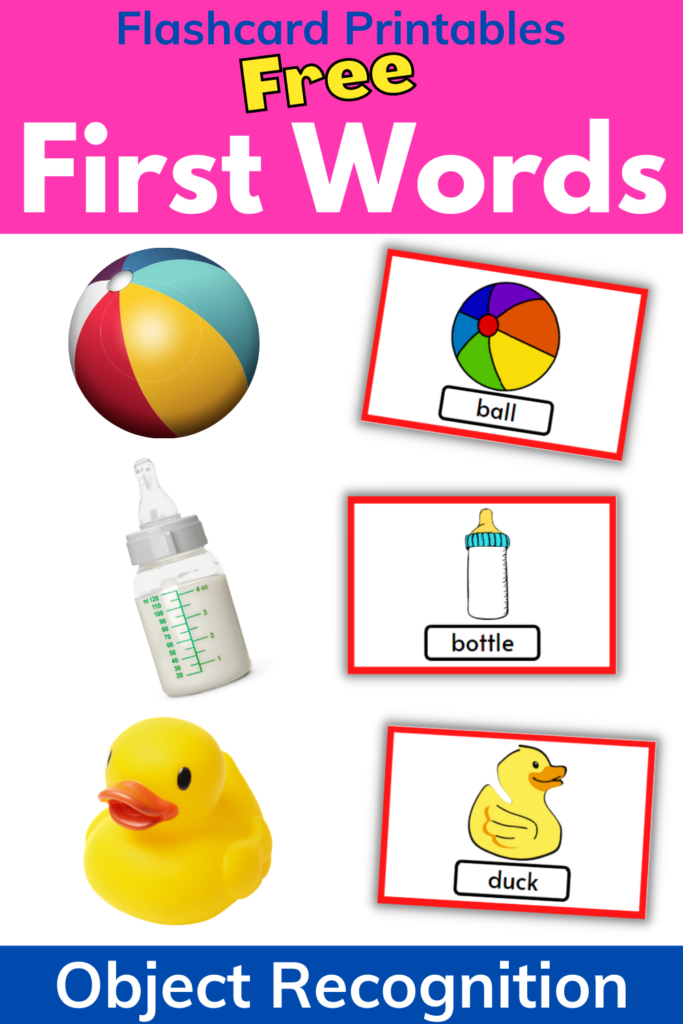 First Word Learning Flashcards for kids.