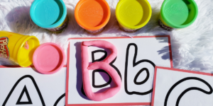 Alphabet Play dough activity for kids