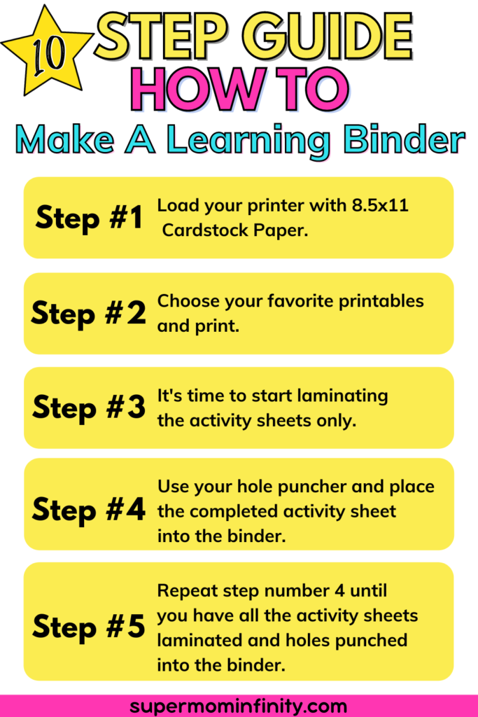 How to make a learning binder for kids