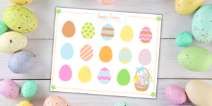 Easter Egg Printable Matching Activity