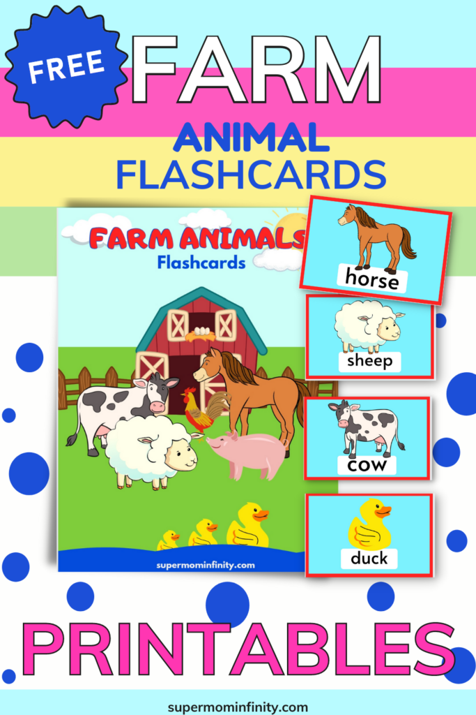Free Farm Animal Flashcards for Kids