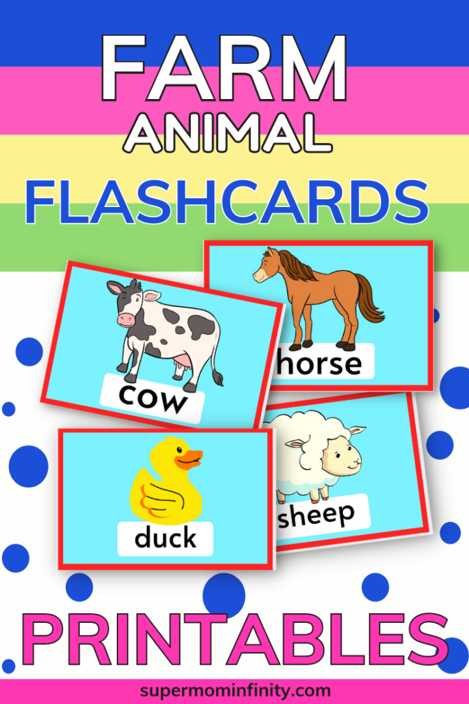 Free Farm Animal Flashcards for Kids
