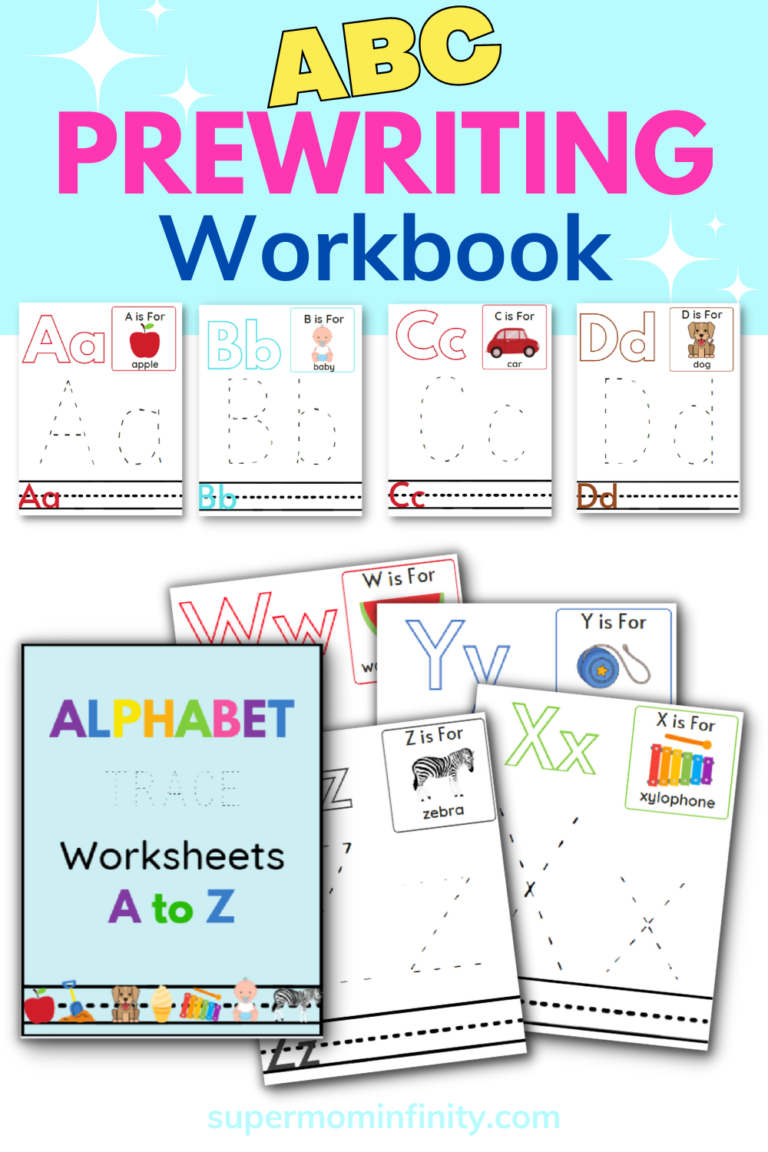 Best Alphabet Prewriting Trace Workbook | Free A to Z Flashcards ...