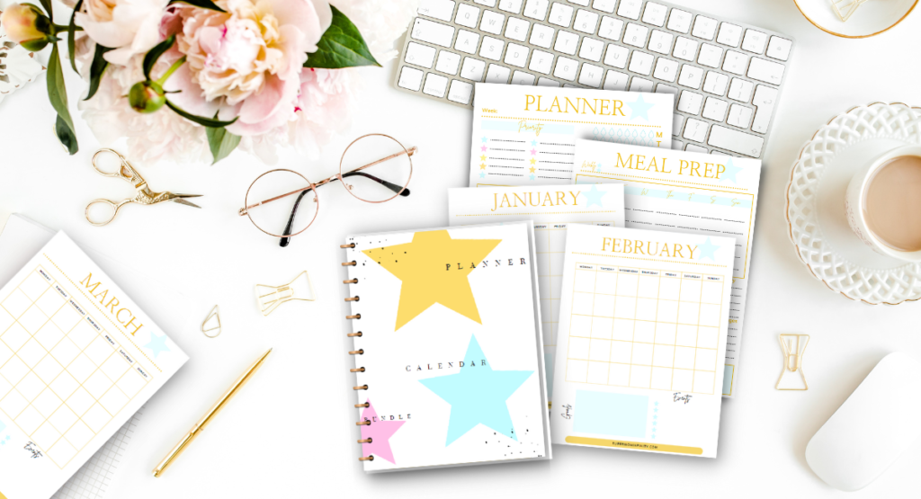 Printable Mommy Planner Template with Beautiful Colors and Organization sections to help mom get organized. Daily and Weekly Planner Printable for busy Moms