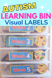 Classroom Labels for Activities and toys. Visual Learning Bin labels for Kids. Autism Visual Labels.