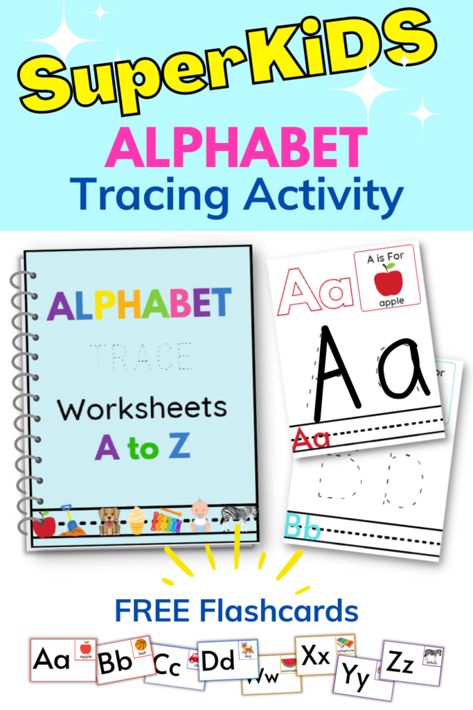 Best Alphabet Letter Tracing Workbook for Kids. Learn the Alphabet Letters with The free Alphabet flashcards and Alphabet Letter Tracing Workbook. 