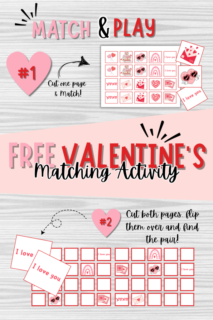 Make Valentine's Day special with an activity that combines fun and education. Our free printable cutting and matching game offers an enjoyable way to celebrate while nurturing your child's creativity and learning abilities. #ValentinesDay #CreativePlay #KidsActivities #FamilyFun #BondingTime #PlayfulLearning #EducationalFun #LearningThroughPlay #FineMotorSkills #HeartfeltLearning #CreativeKids #ValentinesActivities